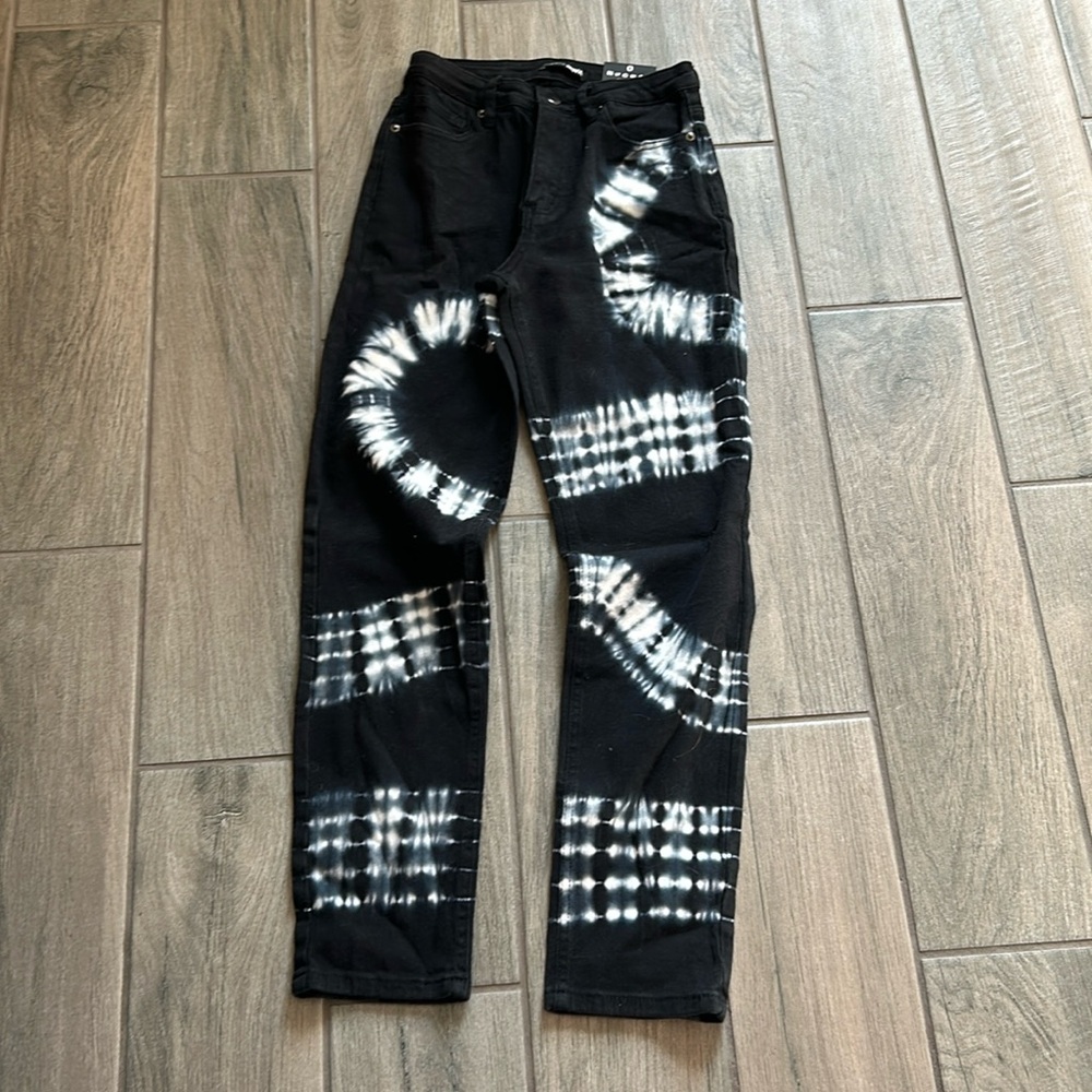 Fashion nova tie dye black jeans